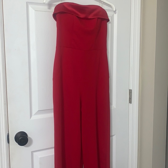 Marshalls Pants & Jumpsuits Crystal Sky Red Strapless Jumpsuit